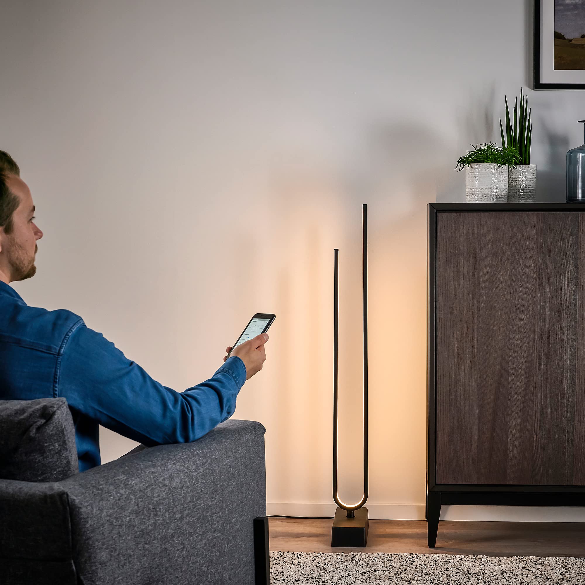 IKEA PILSKOTT LED Floor lamp, Smart Black : Amazon.co.uk: Lighting